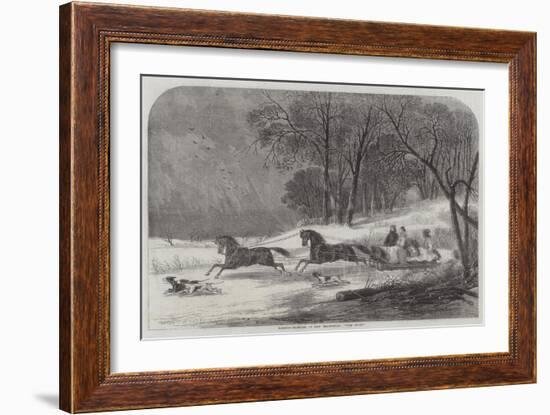 Caribou-Hunting in New Brunswick, The Start-null-Framed Giclee Print