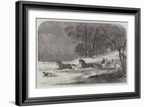Caribou-Hunting in New Brunswick, The Start-null-Framed Giclee Print