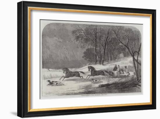 Caribou-Hunting in New Brunswick, The Start-null-Framed Giclee Print