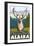 Caribou in the Wild, Denali National Park, Alaska-Lantern Press-Framed Art Print