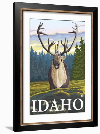 Caribou in the Wild, Idaho-Lantern Press-Framed Art Print