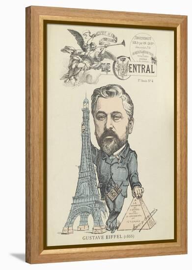 Caricature de Gustave Eiffel, parue dans "le Central"-null-Framed Premier Image Canvas