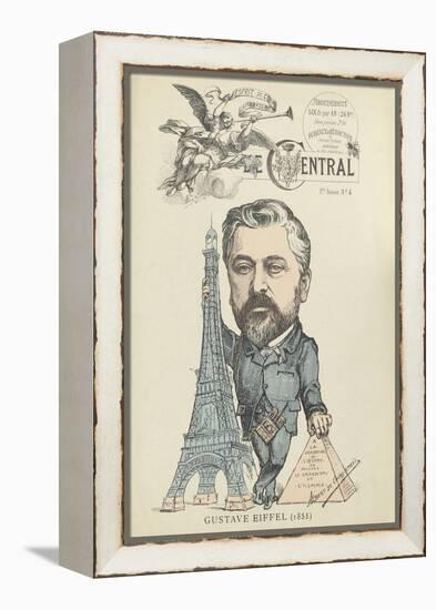 Caricature de Gustave Eiffel, parue dans "le Central"-null-Framed Premier Image Canvas