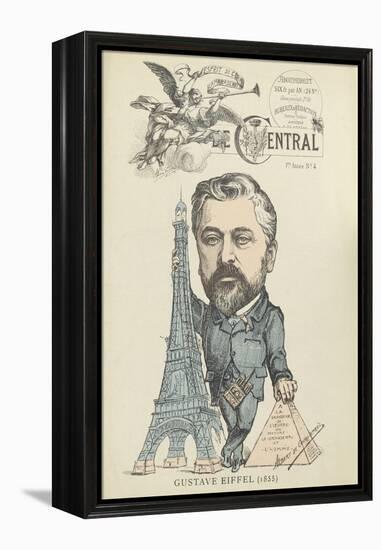 Caricature de Gustave Eiffel, parue dans "le Central"-null-Framed Premier Image Canvas