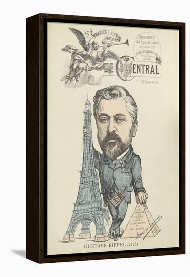 Caricature de Gustave Eiffel, parue dans "le Central"-null-Framed Premier Image Canvas