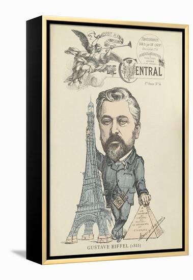 Caricature de Gustave Eiffel, parue dans "le Central"-null-Framed Premier Image Canvas