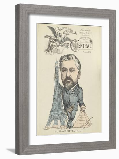 Caricature de Gustave Eiffel, parue dans "le Central"-null-Framed Giclee Print