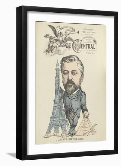 Caricature de Gustave Eiffel, parue dans "le Central"-null-Framed Giclee Print