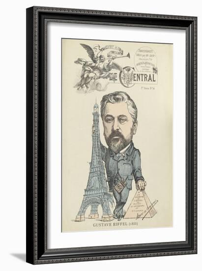 Caricature de Gustave Eiffel, parue dans "le Central"-null-Framed Giclee Print