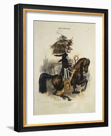 Caricature de Liszt-Alcide Joseph Lorentz-Framed Giclee Print