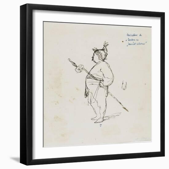 Caricature de Thomas Couture par lui-même au cours d'un repas en compagnie de M.Dugleré-Thomas Couture-Framed Giclee Print