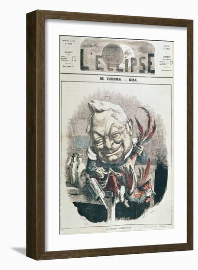 Caricature of Adolphe Thiers-Andre Gill-Framed Giclee Print