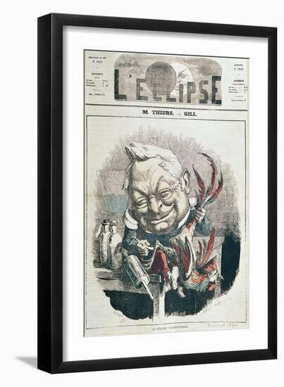 Caricature of Adolphe Thiers-Andre Gill-Framed Giclee Print