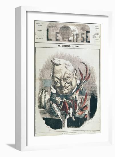Caricature of Adolphe Thiers-Andre Gill-Framed Giclee Print