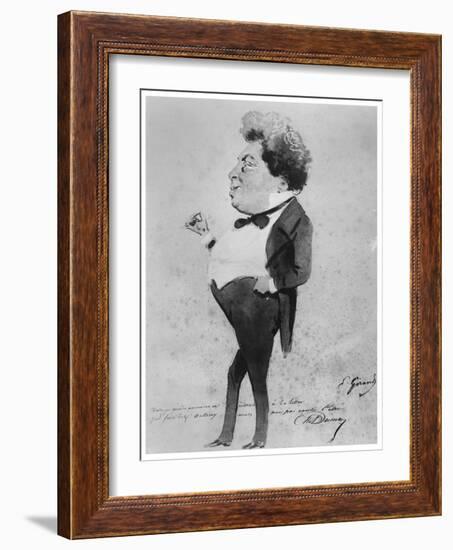 Caricature of Alexandre Dumas, Fils-Eugene Giraud-Framed Giclee Print