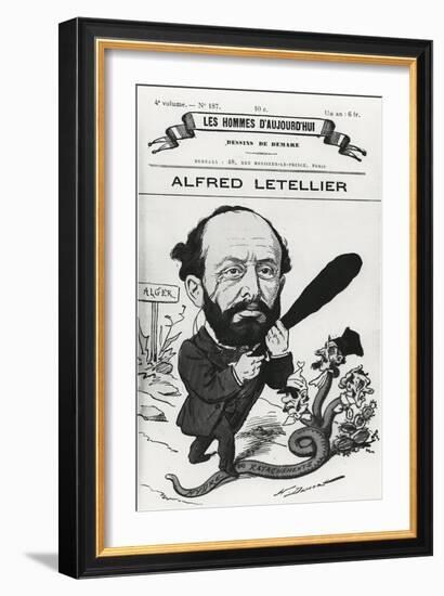 Caricature of Alfred Letellier, from 'Les Hommes D'Aujourd'Hui'-Henri Demare-Framed Giclee Print