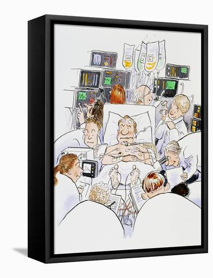 Caricature of An Intensive Care Ward-David Gifford-Framed Premier Image Canvas