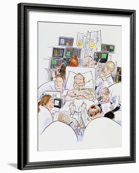 Caricature of An Intensive Care Ward-David Gifford-Framed Photographic Print