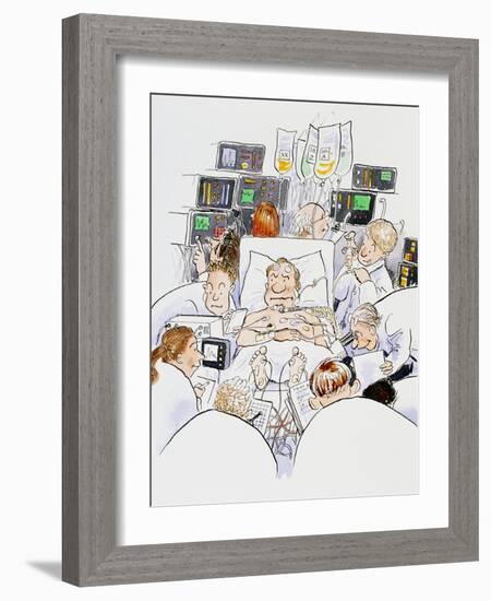 Caricature of An Intensive Care Ward-David Gifford-Framed Photographic Print
