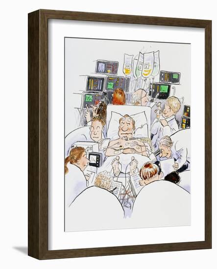 Caricature of An Intensive Care Ward-David Gifford-Framed Photographic Print