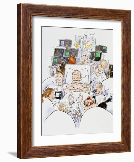 Caricature of An Intensive Care Ward-David Gifford-Framed Photographic Print