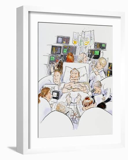 Caricature of An Intensive Care Ward-David Gifford-Framed Photographic Print