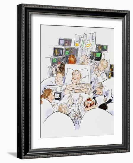 Caricature of An Intensive Care Ward-David Gifford-Framed Photographic Print