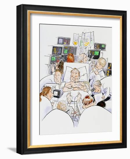 Caricature of An Intensive Care Ward-David Gifford-Framed Photographic Print