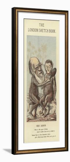 Caricature of Charles Darwin-null-Framed Giclee Print