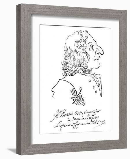 Caricature of Composer Antonio Vivaldi, 1723-Pier Leone Ghezzi-Framed Giclee Print
