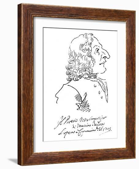 Caricature of Composer Antonio Vivaldi, 1723-Pier Leone Ghezzi-Framed Giclee Print