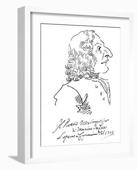 Caricature of Composer Antonio Vivaldi, 1723-Pier Leone Ghezzi-Framed Giclee Print