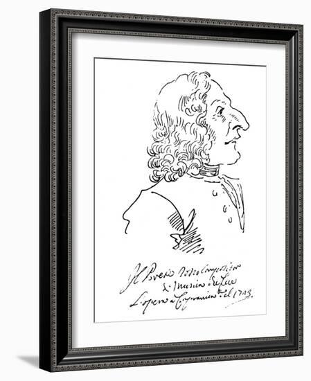 Caricature of Composer Antonio Vivaldi, 1723-Pier Leone Ghezzi-Framed Giclee Print