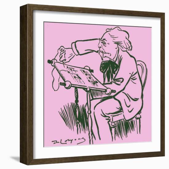 Caricature of FAURÉ from-Daniel de Losques-Framed Giclee Print