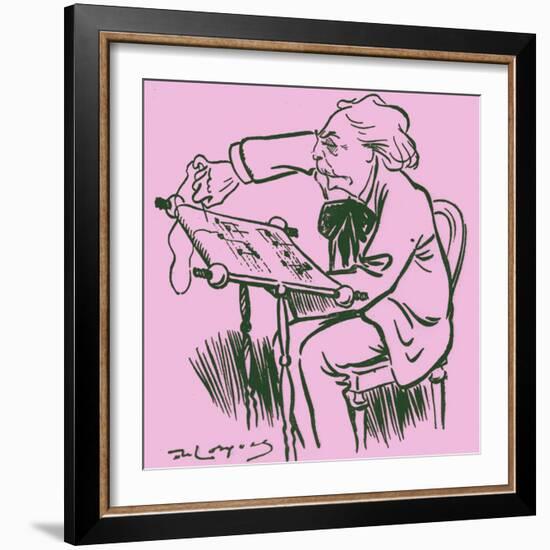 Caricature of FAURÉ from-Daniel de Losques-Framed Giclee Print