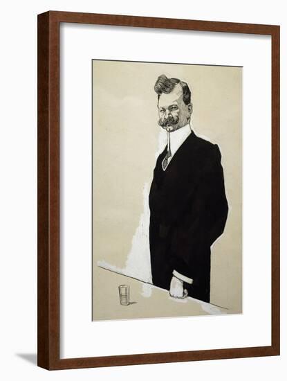 Caricature of Franz Lehar-null-Framed Giclee Print