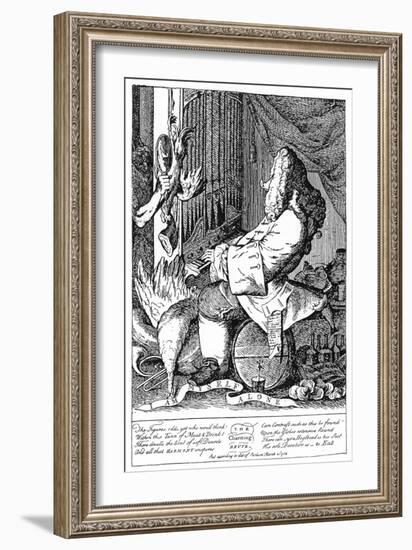 Caricature of George Frideric Handel (1685-175), 1754-null-Framed Giclee Print