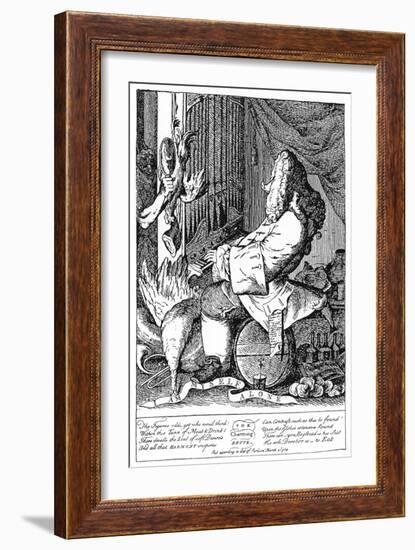 Caricature of George Frideric Handel (1685-175), 1754-null-Framed Giclee Print