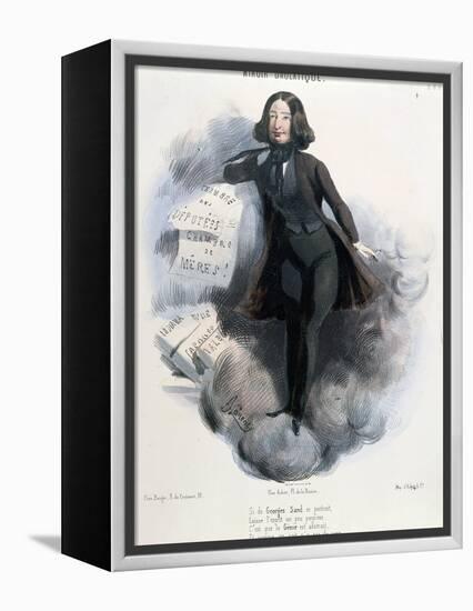 Caricature of George Sand circa 1848-Alcide Joseph Lorentz-Framed Premier Image Canvas