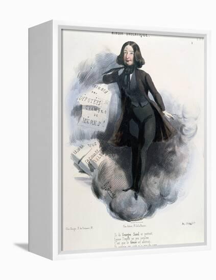 Caricature of George Sand circa 1848-Alcide Joseph Lorentz-Framed Premier Image Canvas