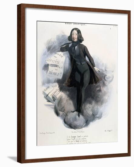 Caricature of George Sand circa 1848-Alcide Joseph Lorentz-Framed Giclee Print