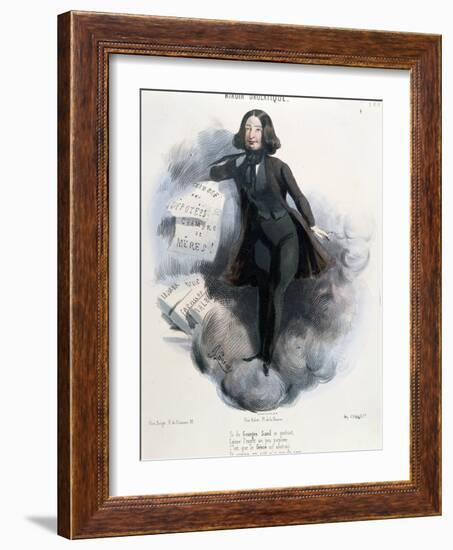 Caricature of George Sand circa 1848-Alcide Joseph Lorentz-Framed Giclee Print