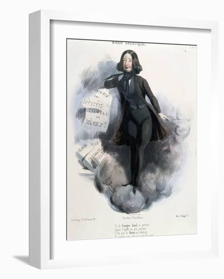 Caricature of George Sand circa 1848-Alcide Joseph Lorentz-Framed Giclee Print