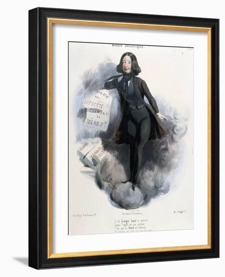 Caricature of George Sand circa 1848-Alcide Joseph Lorentz-Framed Giclee Print