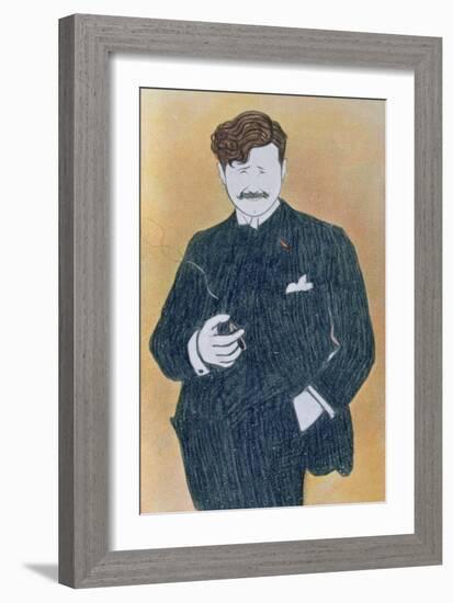 Caricature of Georges Feydeau-Leonetto Cappiello-Framed Giclee Print