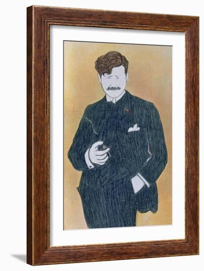 Caricature of Georges Feydeau-Leonetto Cappiello-Framed Giclee Print