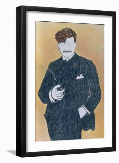 Caricature of Georges Feydeau-Leonetto Cappiello-Framed Giclee Print