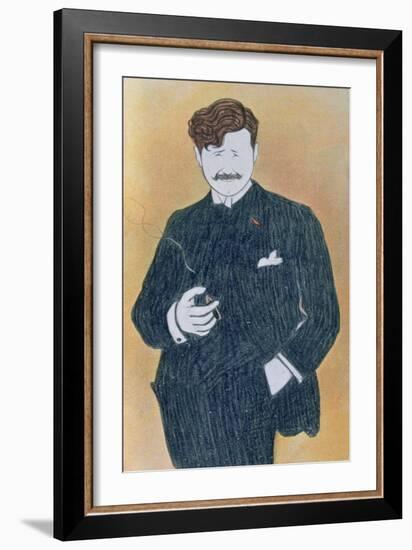 Caricature of Georges Feydeau-Leonetto Cappiello-Framed Giclee Print