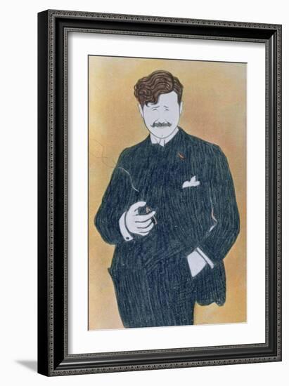 Caricature of Georges Feydeau-Leonetto Cappiello-Framed Giclee Print