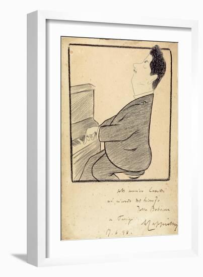 Caricature of Giacomo Puccini, 1898-Leonetto Cappiello-Framed Giclee Print